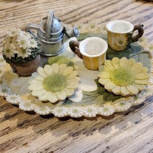 Floral Tea Set with Sunflower Design